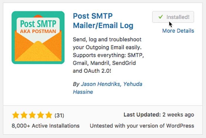 افزونه Post SMTP Mailer/Email Log