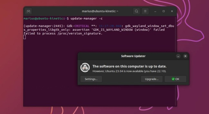 ارتقا سیستم عامل به نسخه Ubuntu 23.04