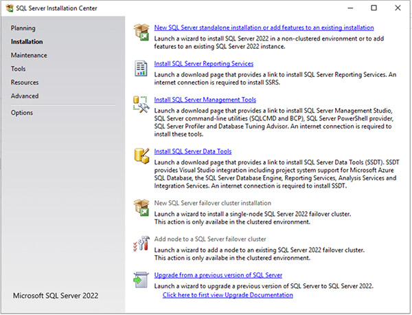 نصب SQL Server