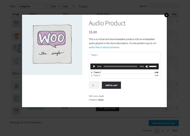 پیشنهاد می شود که از پلاگین WooCommerce Quick View Pro برای ارائه جزئیات بیشتر محصول استفاده کنید.
